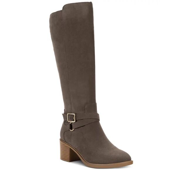 Style & Co Women's Uticaa Belt Heel Boots in Dark Taupe New Size 7 - Picture 1 of 9
